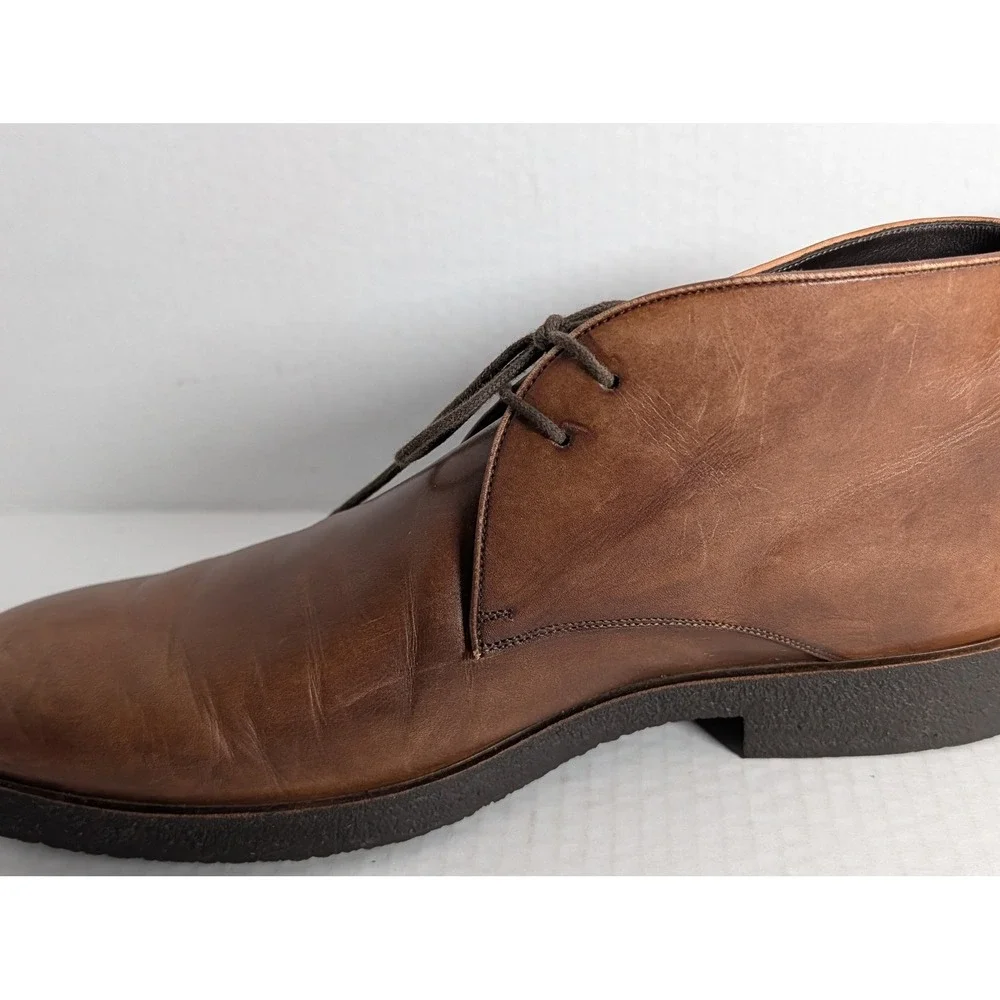 To Boot New York Men's Brown Leather Chukka Desert Boots Size 10 EU 44 Lace Up